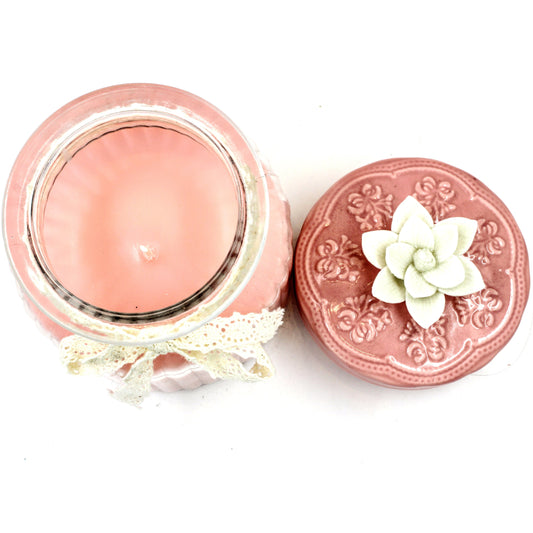 Floral Scented Candle Jar